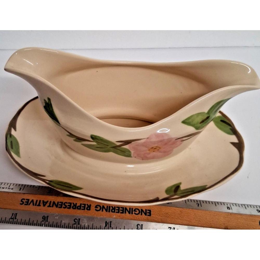 Franciscan Desert Rose Gravy Boat with Attached Underplate